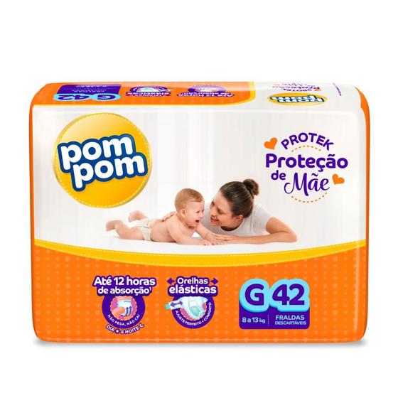 Imagem de Fralda Pom Pom Derma Protek Mega G com 42un