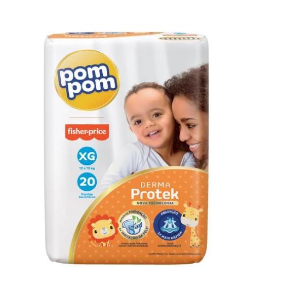 Imagem de Fralda Pom Pom Derma Protek XG com 20 Unidades