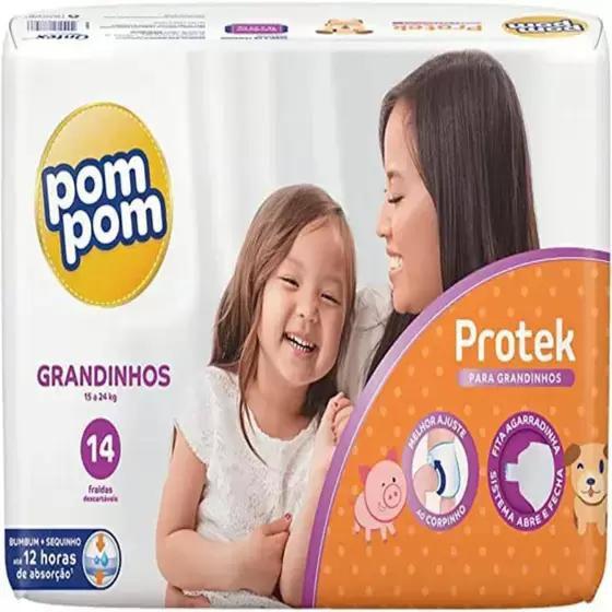 Imagem de Fralda Pom Pom Protek Grandinhos 1 Pacote de 15 a 24kg - Pom Pom Grandinhos