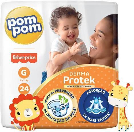Imagem de FRALDA POMPOM DERMA PROTEK G - 24 unidades