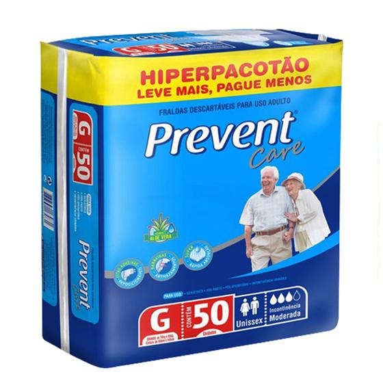 Imagem de Fralda Prevent Care Tamanho G com 50 unidades