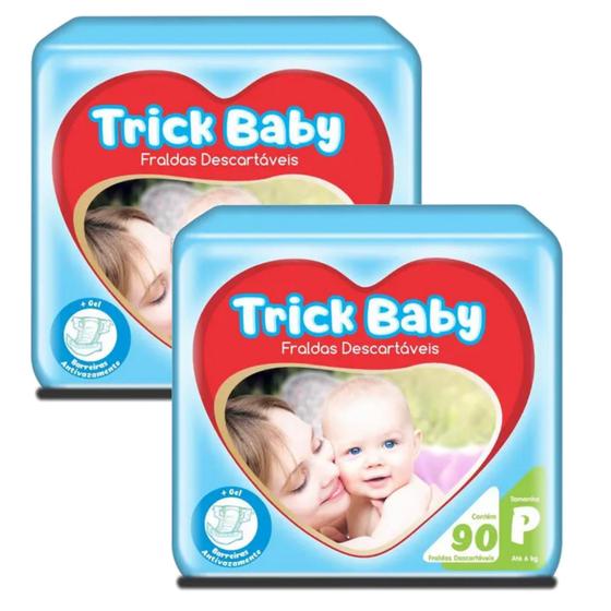 Imagem de Fralda Trick Baby 2 Pacotes Tamanho P 180 Unidades