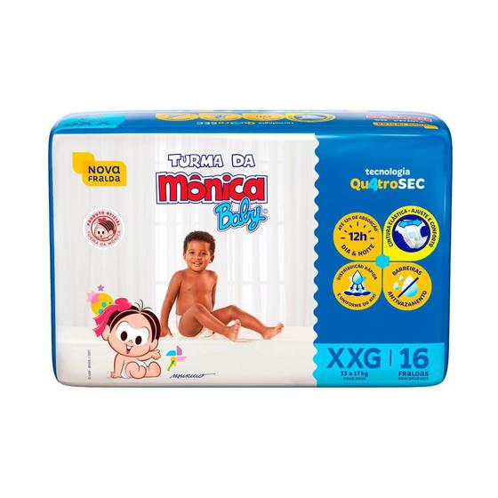 Fralda Turma da Mônica Baby Jumbo Tamanho XXG 16 Unidades Menor preço em Fralda Turma da Mônica Baby Jumbo Tamanho XXG 16 Unidades