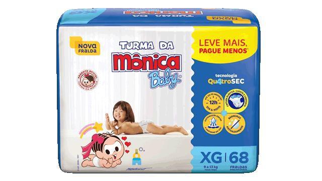 Fralda Turma Da Mônica Baby QuatroSec Giga Descartável Tamanho XG - 68 Unidades é boa?