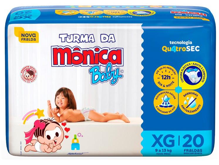 Menor preço em Fralda Turma da Mônica Baby Tam. XG 9 a 13kg