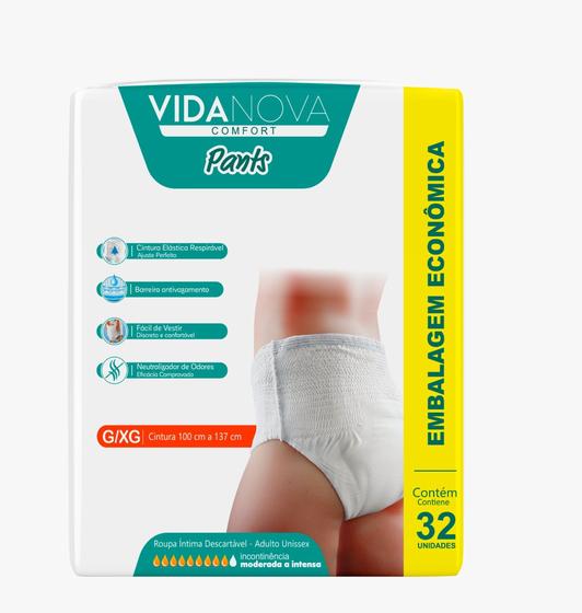 Imagem de Fralda Vida Nova Comfort Pants G/EG  C/32 Un. - FONEFRALDAS
