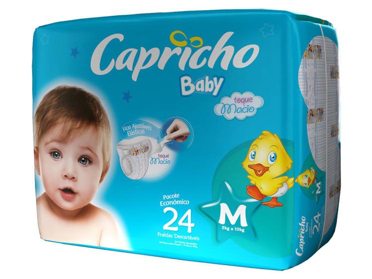 Imagem de Fraldas Capricho Baby Tam M 24 Unidades 