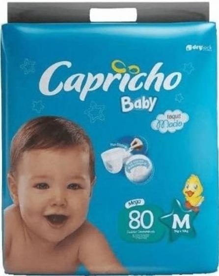 Imagem de Fraldas Descartáveis Capricho Baby M C/80 Unidades