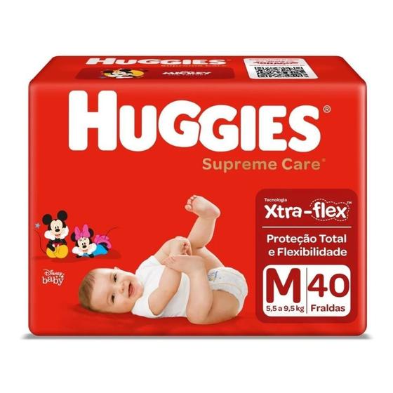 Imagem de Fraldas Descartáveis Infantil Huggies Supreme Care M 40 Un