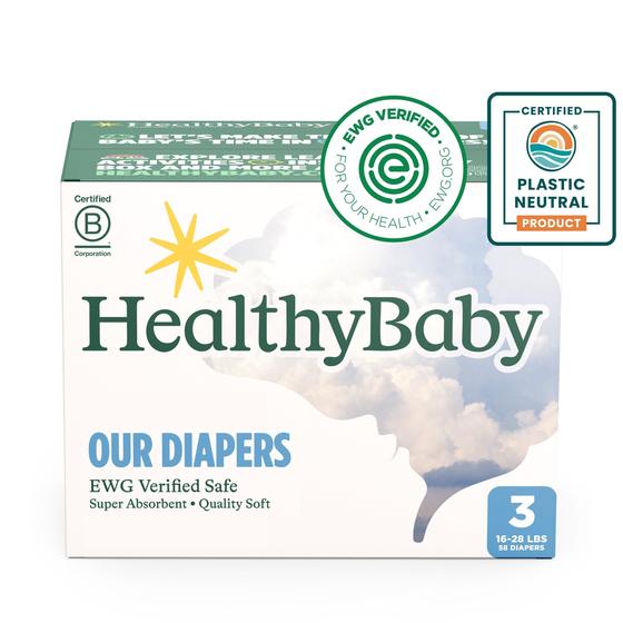 Imagem de Fraldas HealthyBaby EWG Verified - Tamanho 3 - Segurança e Conforto