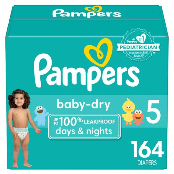 Imagem de Fraldas Pampers Baby Dry Tamanho 5 - Pacote com 164 Unidades (1 Mês)