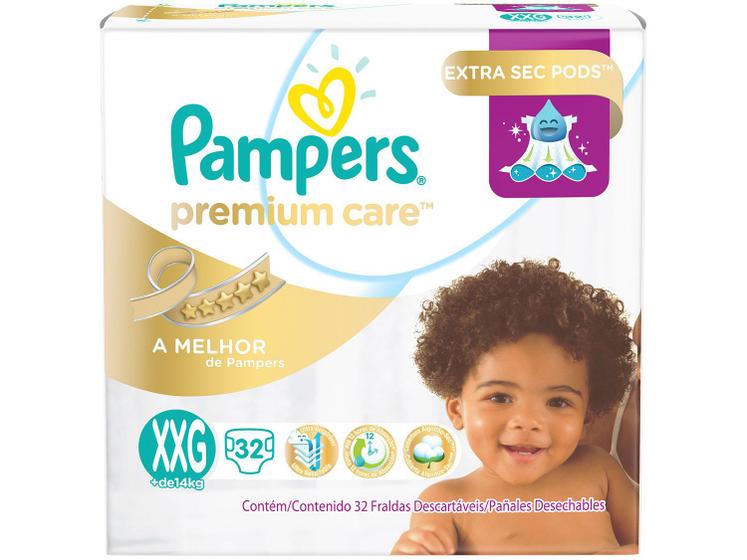 Imagem de Fraldas Pampers Premium Care Tam XXG