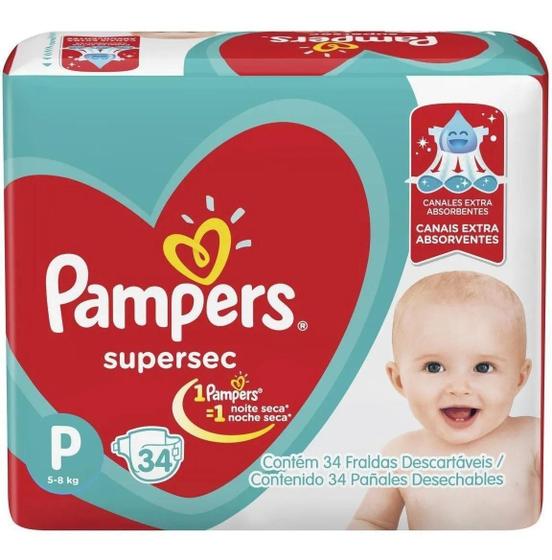 Imagem de Fraldas Pampers Supersec P Atacado Barato