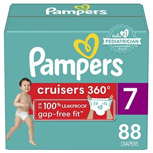 Imagem de Fraldas pampers Tamanho 7, 88 Conde - Pampers Pull On Cruisers 360 Fit Fraldas descartáveis de bebê com cintura elástica, embalagem e impressões podem variar