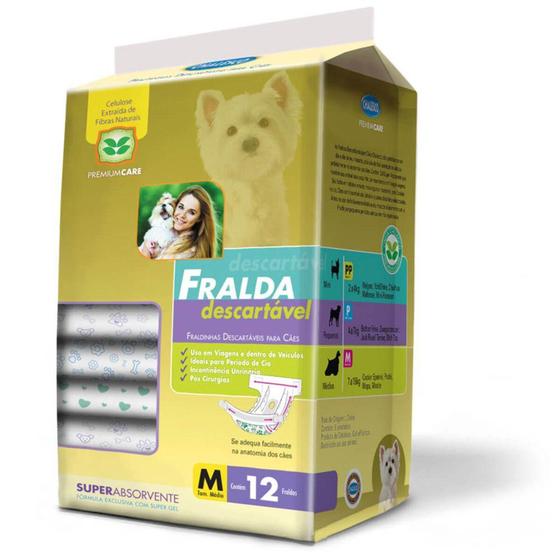 Imagem de Fraldas para Pets Descartavéis no Tamanho M com 12 Unidades - 70570 - AMERICAN PETS