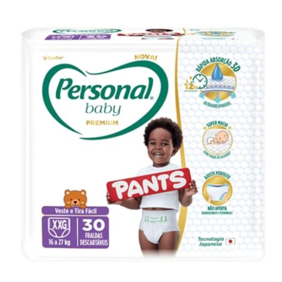 Imagem de Fraldas Personal Baby Premium Pants HIPER - 1 Pacotes Tamanho XXG com 30 Unidades