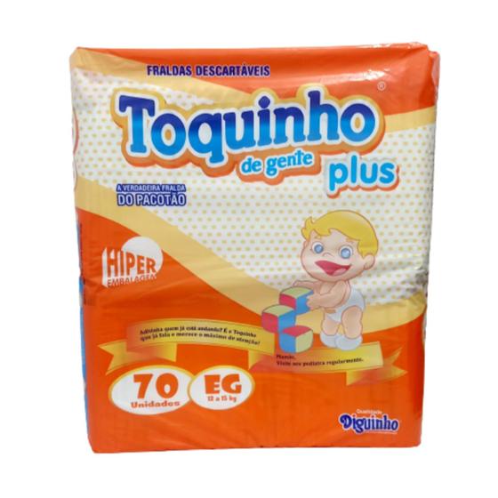 Imagem de Fraldas Toquinho  Plus Tam Eg - 70 Unidades