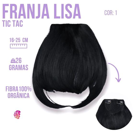 Imagem de Franja Falsa Aplique Tic Tac De Fibra Organica Premium - Importada - Sem Brilho Excessivo