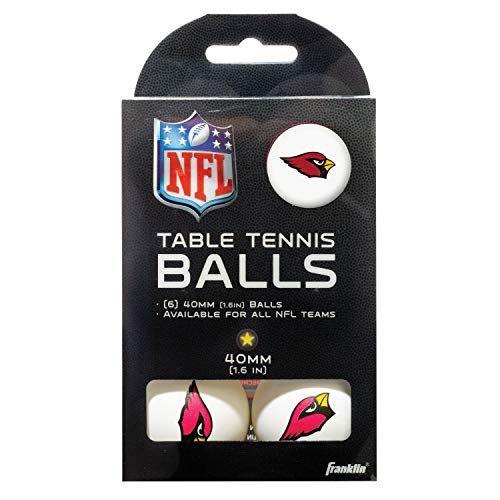 Imagem de Franklin Sports Arizona Cardinals Bolas de Tênis de Mesa - Bolas de Tênis de Mesa da Equipe NFL - Logotipos e Cores Oficiais da Equipe - Acessórios divertidos para a sala de jogos da NFL