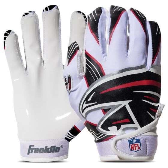 Imagem de Franklin Sports Atlanta Falcons Youth NFL Football Receiver Gloves - Receiver Gloves for Kids - NFL Team Logos and Silicone Palm - Youth S/XS Pair