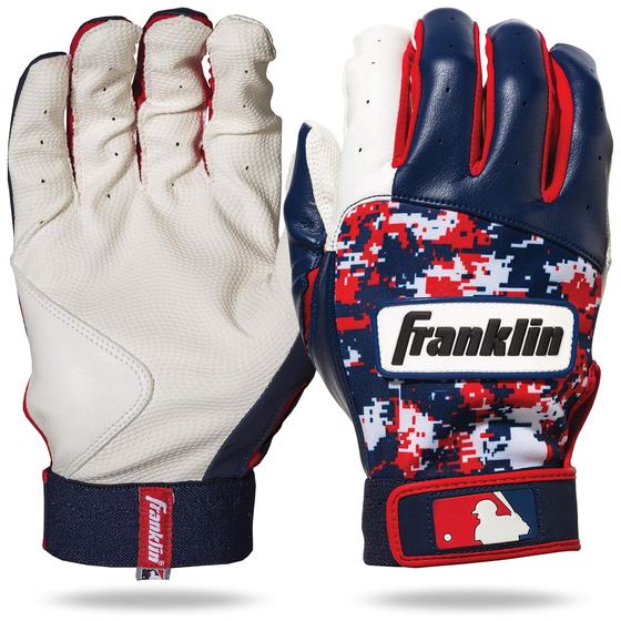 Imagem de Franklin Sports MLB Digitek Baseball Batting Luvas - Branco/Marinha/Vermelho Digi - Adulto Pequeno