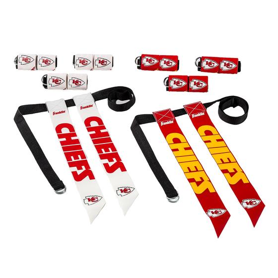 Imagem de Franklin Sports NFL Kansas City Chiefs Flag Football Sets - NFL Team Flag Football Belts and Flags - Flag Football Equipment for Kids and Adults