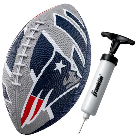 Imagem de Franklin Sports NFL New England Patriots Football - Youth Football - Mini 8.5" Rubber Football - Perfect for Kids - Team Logos and Colors!