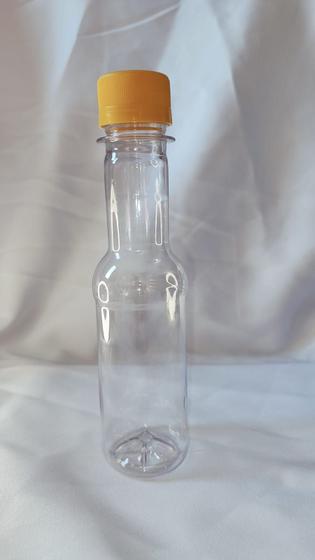 Imagem de Frasco 150ml Transparente Cristal com Tampa de rosca  Kit com 50 Unidades para Molhos Pimentas