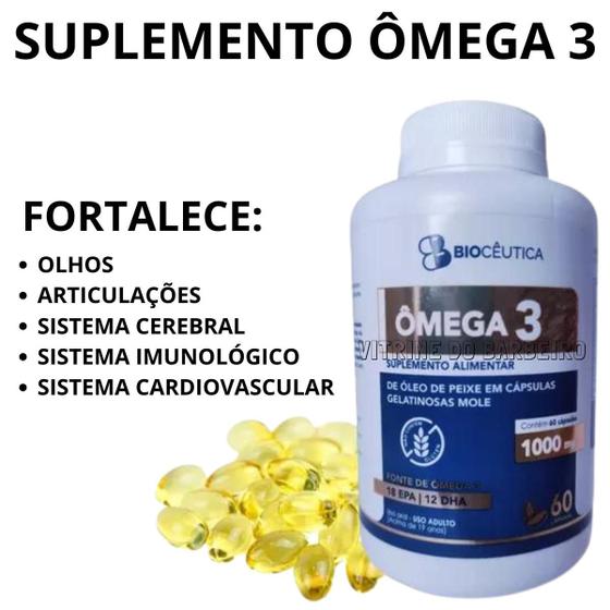 Imagem de Frasco Com 60 Cápsulas Ômega 3 Suplemento Alimentar 1000mg!!