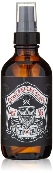 Imagem de Frasco de 120 ml com aroma de rum Beard Oil Grave Before Shave Bay