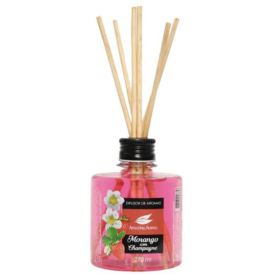 Imagem de Frasco difusor de aromas com essência Morango com Champagne 270 ml