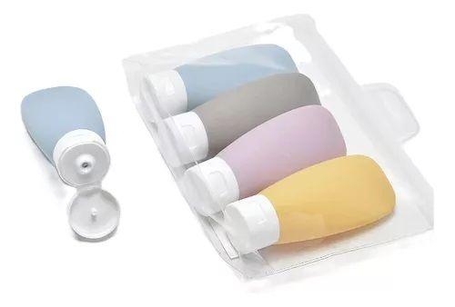 Imagem de Frasco Pote Viajem Kit Com 4 Unidades 60 Ml Creme Shampoo