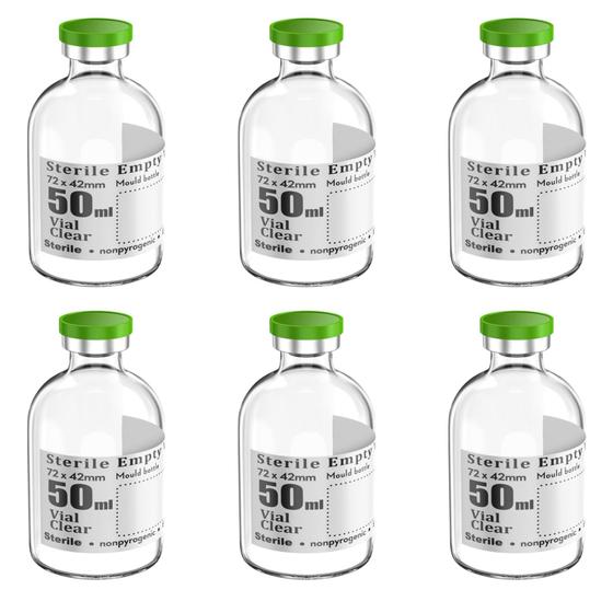 Imagem de Frasco vazio estéril Biocomma 50 mL (6 unidades) com cápsulas