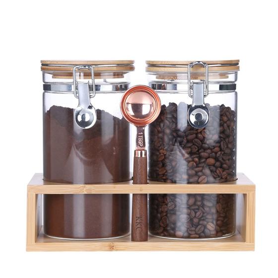 Imagem de Frascos de vidro para armazenamento de alimentos KKC HOME ACCENTS Coffee Bean 1200mL