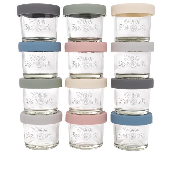 Imagem de Frascos de Vidro WeeSprout para Bebês - 120ml, Pacote com 12 Unidades