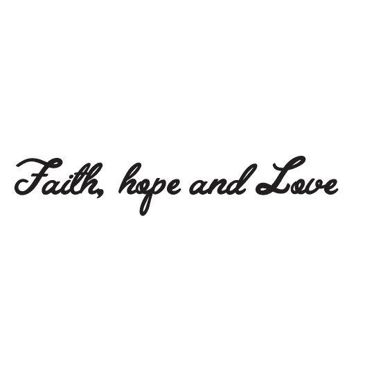 Imagem de Frase de Parede Faith, hope and Love MDF Lettering Casa Sala Ambiente Letras Decorativo