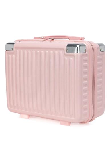 Imagem de Frasqueira Nécessaire Maquiagem Abs Bolsa De Mão Viagem ROSA