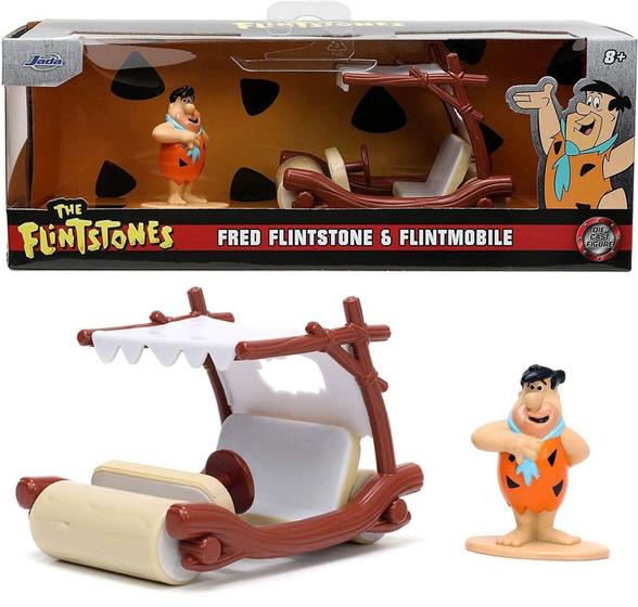 Imagem de Fred Flintstone e Flintmobile - The Flintstones - Hollywood Rides - 1/32 - Jada