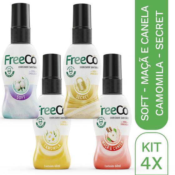 Imagem de FreeCô Novas Fragrâncias 60ml - Kit com 4