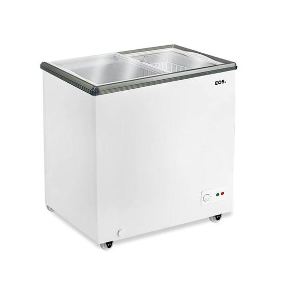 Freezer Conservador Expositor Horizontal Dupla Ação Tampa De Vidro Eco Gelo 156L EEH200XX 220V - EOS Menor preço em Freezer Conservador Expositor Horizontal Dupla Ação Tampa De Vidro Eco Gelo 156L EEH200XX 220V - EOS