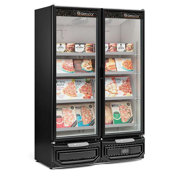 Imagem de Freezer/Conservador Vertical Conveniência para Sorvetes e Congelados GCVC-950EL PR Preto 957 Litros Frost Free Gelopar