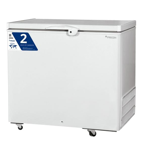 Imagem de Freezer Horizontal Dupla Ação Porta Cega 311 Litros Fricon HCED311-2C000 Branco 220V