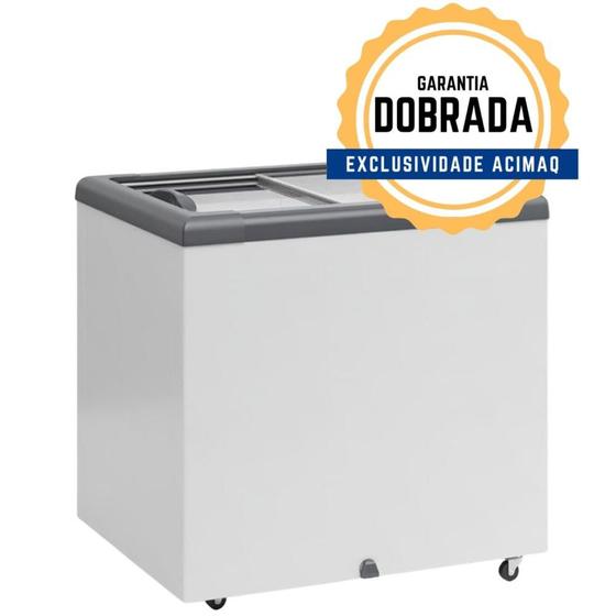 Imagem de Freezer Horizontal Ghd 200h Branco 200 Litros 2 Tampa Vidro Sem Cesto 220v Gelopar