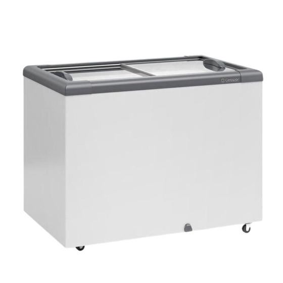 Imagem de Freezer Horizontal Ghd 300h Branco 300 Litros 2 Tampa Vidro Sem Cesto 127v Gelopar