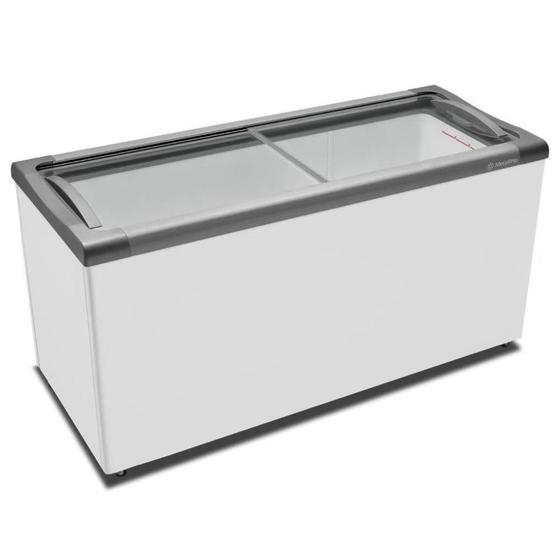 Freezer Horizontal NF55 Refrigerador Branco Expositor Porta De Vidro 505 Litros Metalfrio 110 V Menor preço em Freezer Horizontal NF55 Refrigerador Branco Expositor Porta De Vidro 505 Litros Metalfrio 110 V
