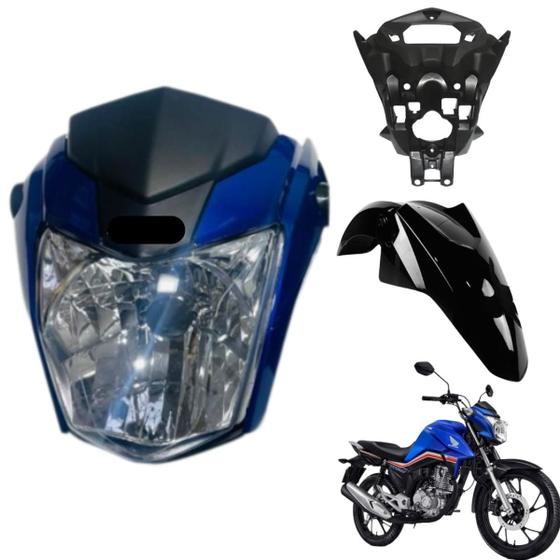 Imagem de Frente Frontal Farol Completo Com Aranha do Painel + Paralama Dianteiro