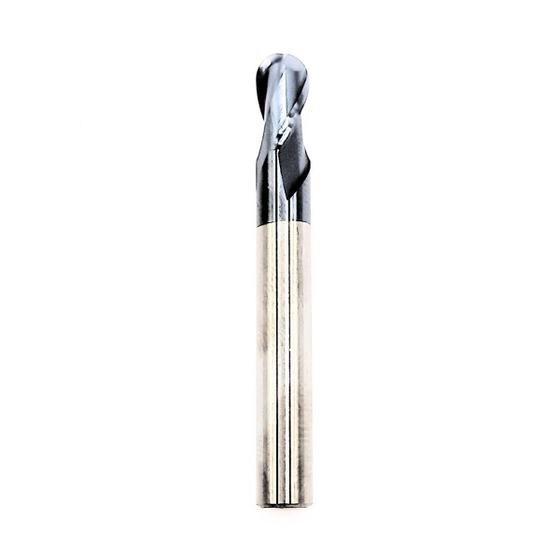 Imagem de Fresa Esférica Metal Duro 2 Cortes Com 45HRC 3.5mm x 7mm cobertura TiAlN