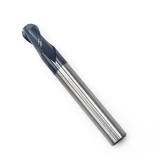 Imagem de Fresa Esférica Metal Duro 55-58HRC 2 Cortes 4mm x 8mm cobertura TIXCO
