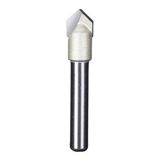 Fresa Gravadora V-Bit 90 Graus Haste 6mm Corte 5/16 ( 8mm ) - Strong(Ctpohr) Imagem de Fresa Gravadora V-Bit 90 Graus Haste 6mm Corte 5/16 ( 8mm )
