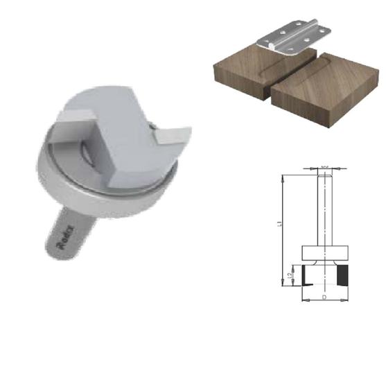 Imagem de Fresa Para Rebaixo Dobradiça Com Aba 30mm Radix  Com Rolamento G13F1906  Haste 6 mm
